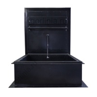 Люк выхода на крышу утепленный противопожарный с плоской крышкой вид спереди